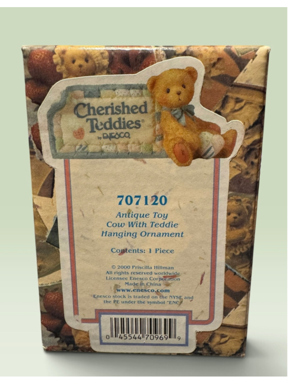 Cherished Teddies Cow with Teddie Hanging Ornament Antique Toy #707120 - Picture 7 of 7